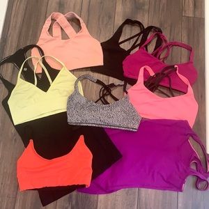 Lululemon BUNDLE size S 6 sports bras and 2 tanks! Size 6